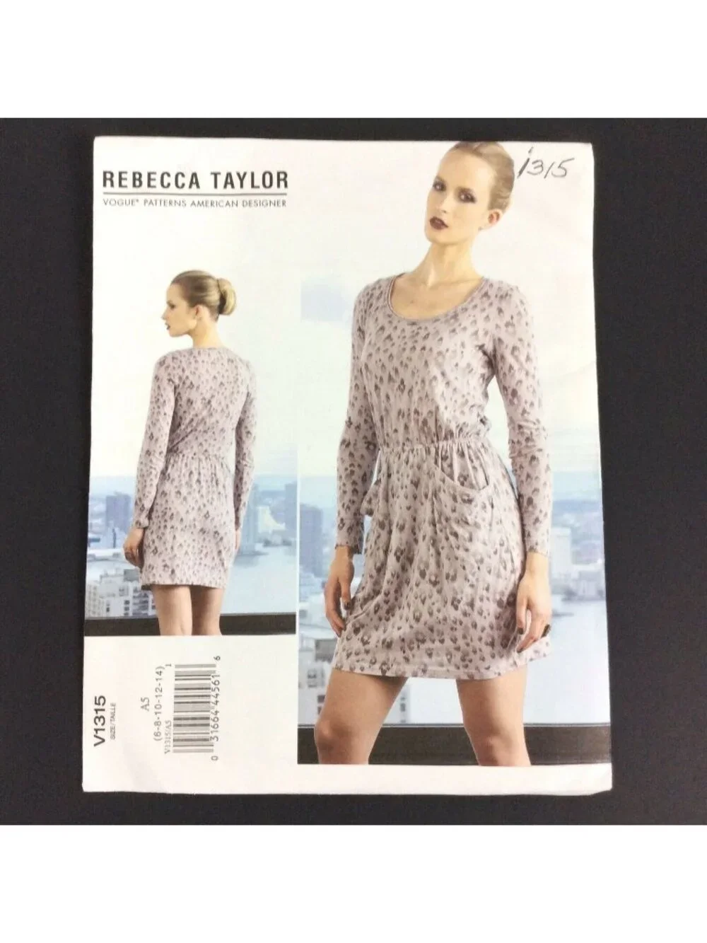 Vogue Pattern V1315 Rebecca Taylor Dress Sewing Pattern Size 6-14 Uncut